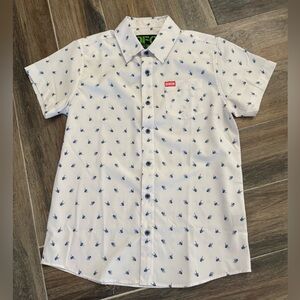 DIXXON White and Blue Youth  Casual Shirt